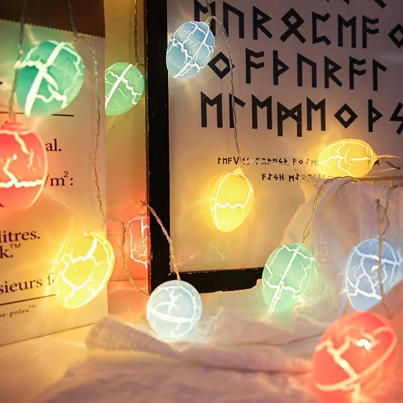 LED Easter Egg Shell Lamp - Easter Party DecorPlastic Art Light for Home FestivalCozy Glow Holiday DecorationRoom Decorations H260316