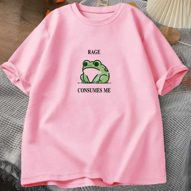 Rage Consumes Me Frog Vintage T Shirt Men Women Tee Nature Lover Silly Frog Retro T-Shirt Mens Clothing Cotton Short Sleeve Top M260317
