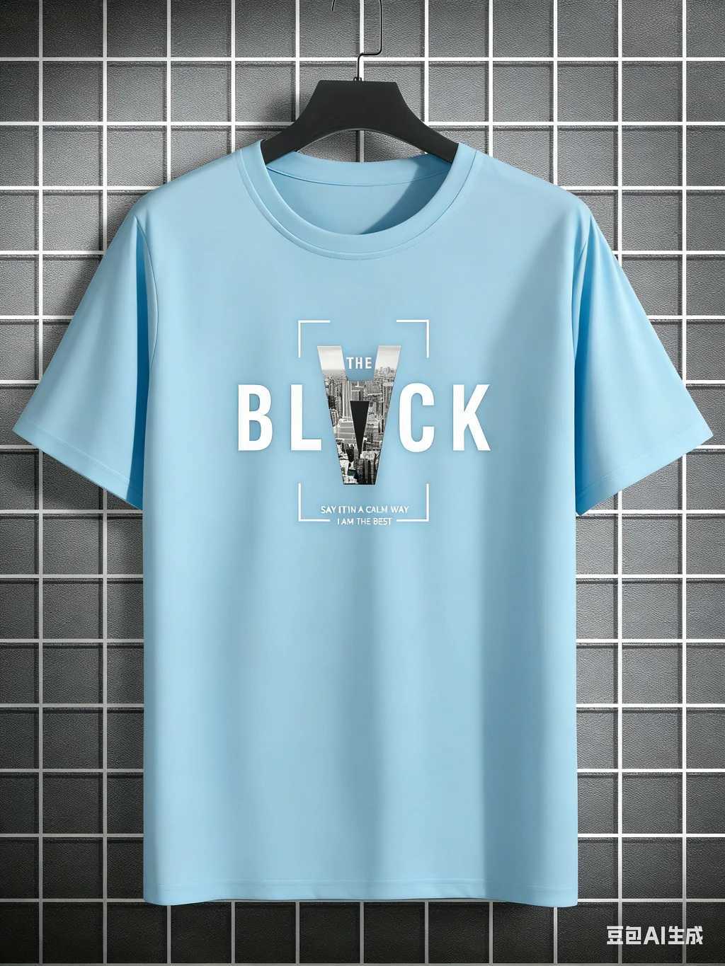 100 Cotton Summer Mens T Shirt Comfortable Soft Breathable Fabric Fashionable Trendy Letter Print Suitable Casual Occasions M260317