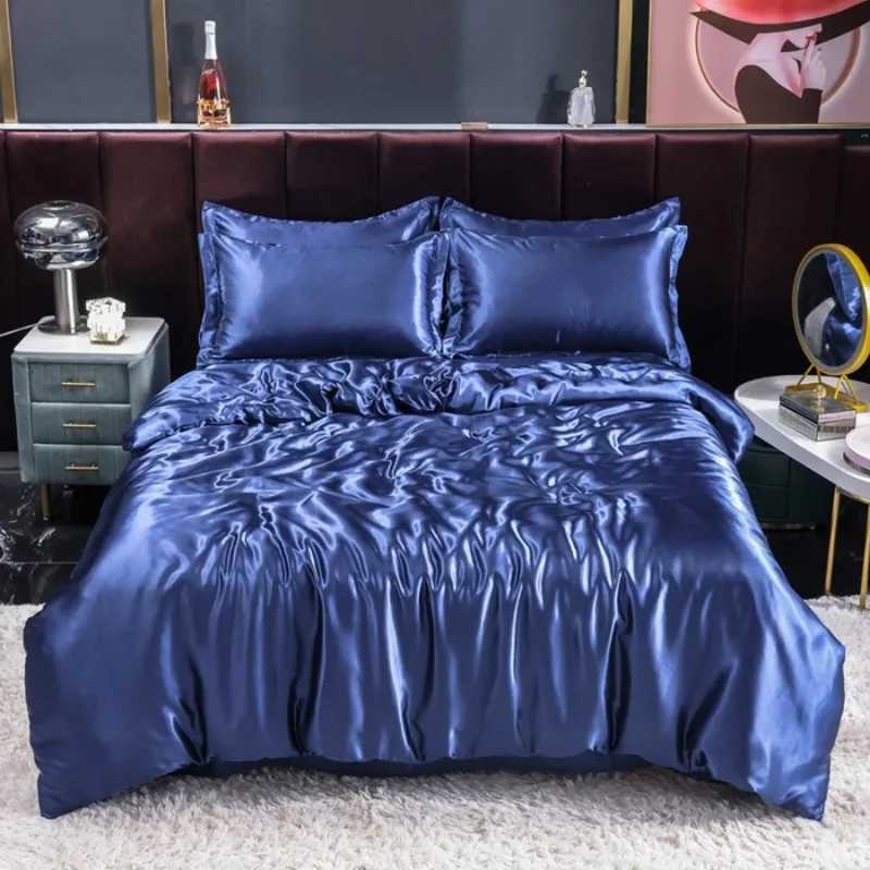 2025 new summer double-sided ice silk four-piece set simple bedding soft silky single quilt cover dormitory three-piece set D260317