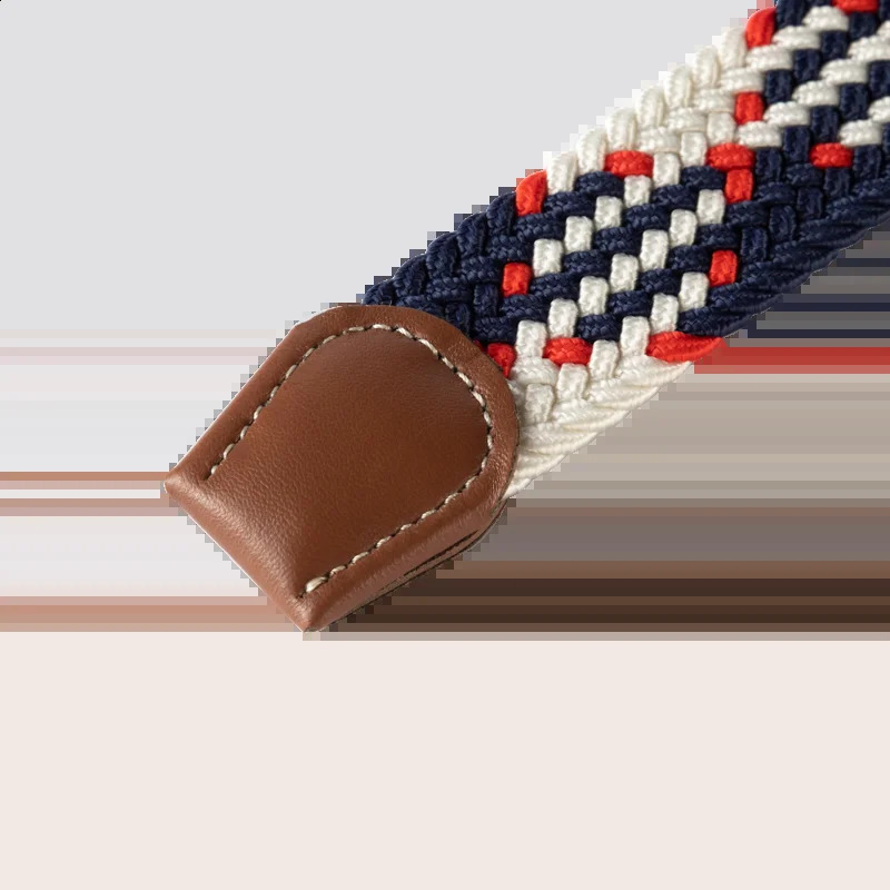Blue Black Female Casual Knitted Pin Buckle Men Belt Woven Canvas Elastic Expandable Braided Stretch Belts Women Jeans 60colors 260316