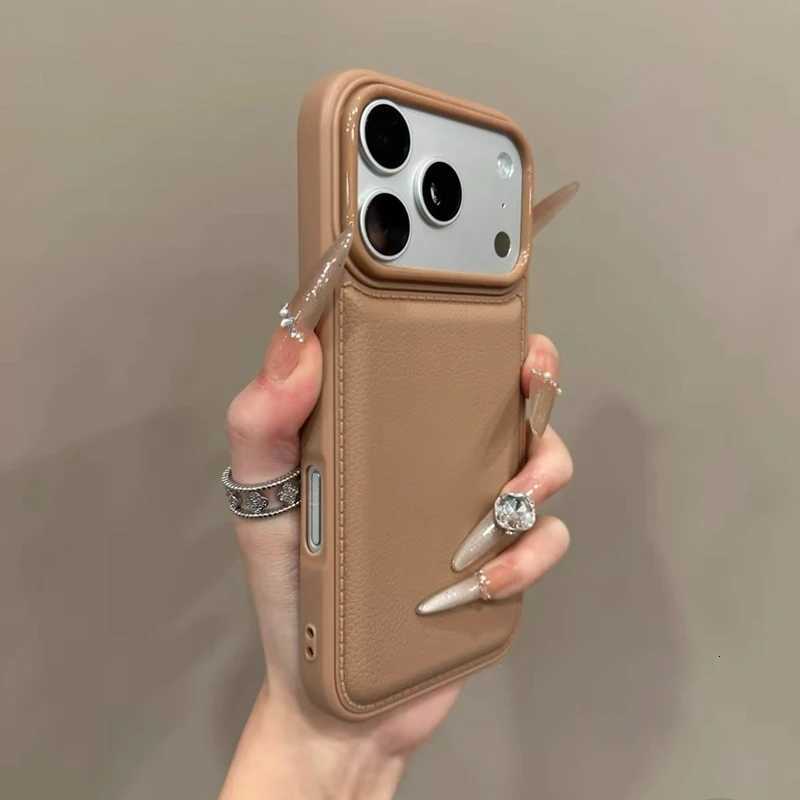 Luxury Drum Cortex Plain Phone Case For iPhone 11 12 13 14 15 16 17 Pro Max Plus 17 Air Shockproof Bumper Cases Cover C260314