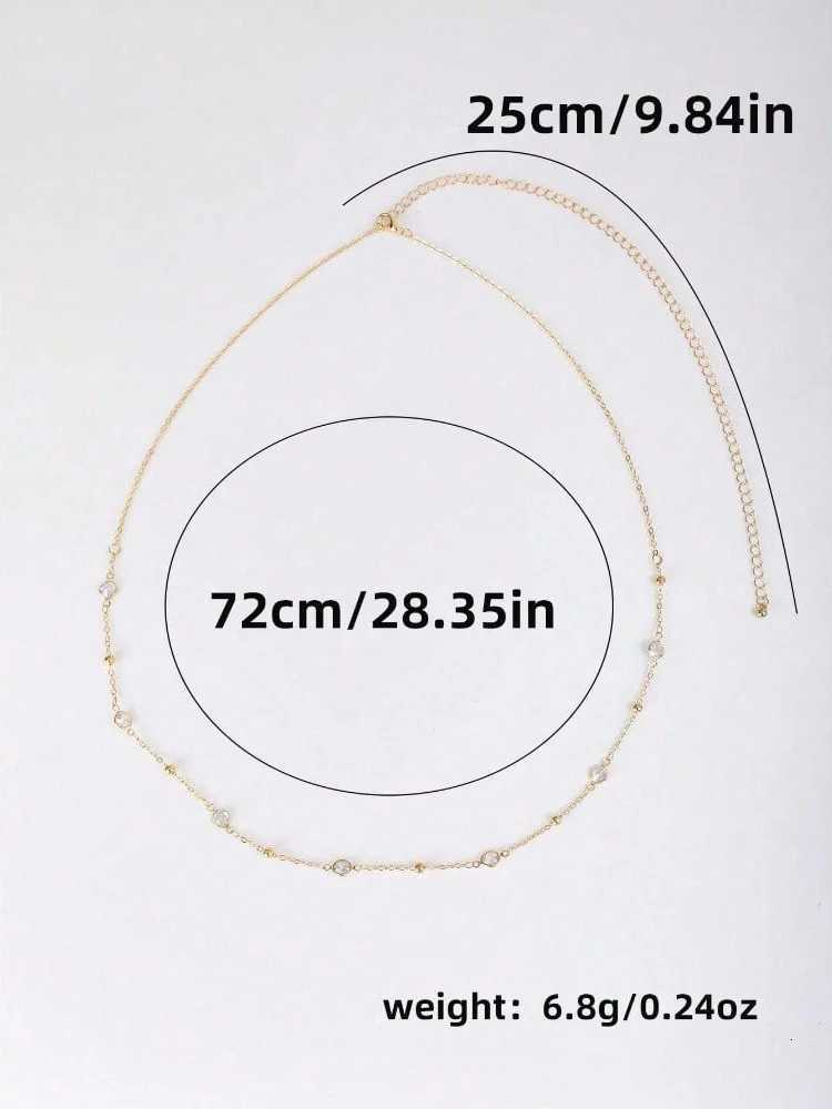 Sexy Vintage Aesthetic Belly Chain Thin Beads Link Body Chain Waist Chain Belt Y2K Streetwear Summer Women Fashion Body Jewelry H260316 - view 6