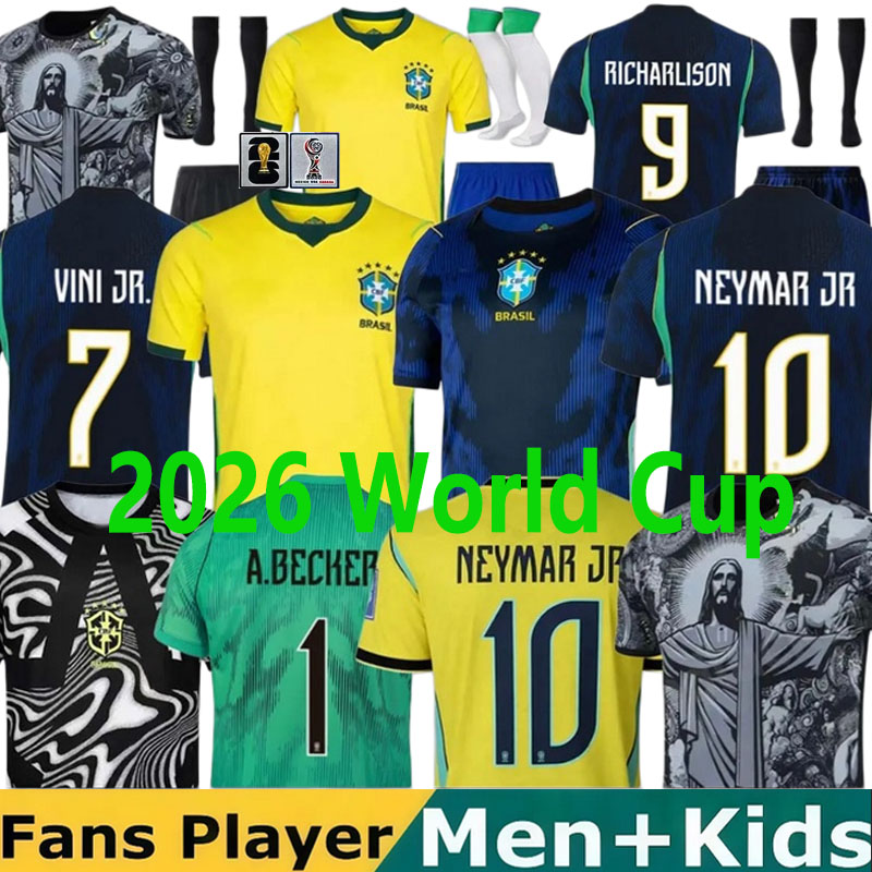 Brazil Jersey 2026 World Cup ENDRICK CASEMIRO Soccer Jerseys RICHARLISON Camiseta RAPHINHA PAQUETA VINI JR RODRYGO Maillots Football Shirt tops
