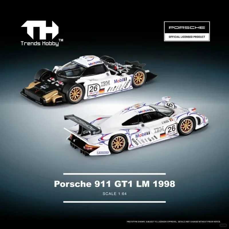 Trends Hobby 164 Porsche 911 GT1 LM 1998 Alloy Diecast Car Model Toy Collectible D260317