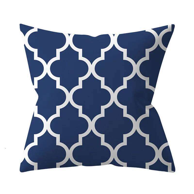 Navy Blue Mandala Nordic Geometric Pillowcase 45x45 Cushion Cover Decorative Pillow Sofa Home Decor Polyester 26H0316