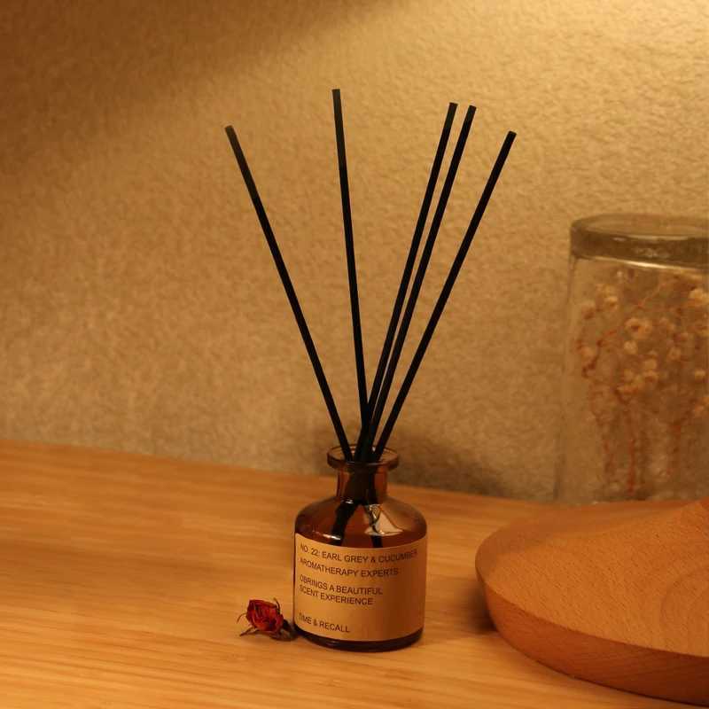 Aromatherapy Reed Diffuser Sets Homestay Hotel Bathroom Rattan Aromatherapy Glass Diffuser Air Freshener Home Fragrance 50ml D260317