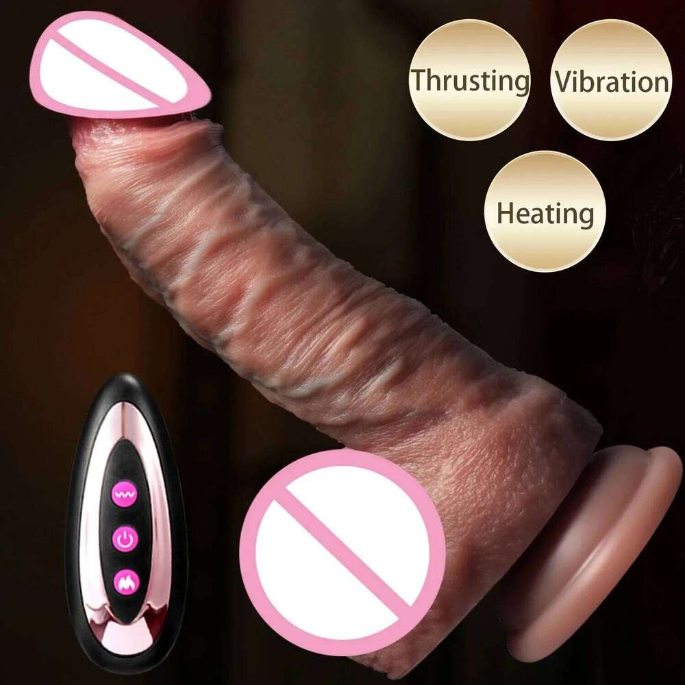 Erotic Dildo Telescopic Vibrator Vagina Penetration Realistic Large Penis Anal Plug With Female Sex Toys Heated Thruster 26H0317