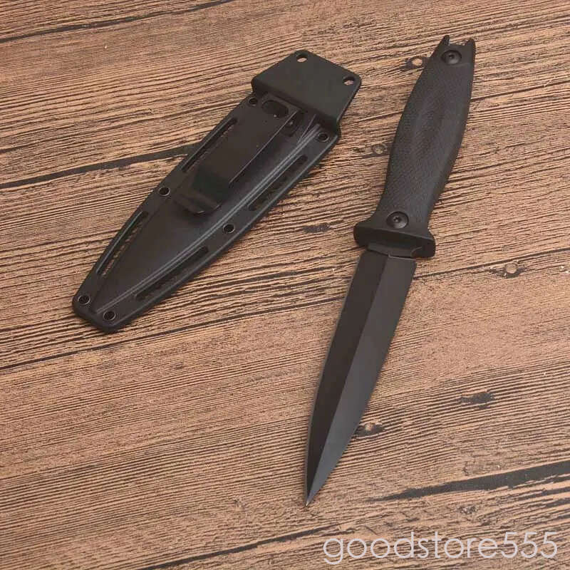 KS 4007 Secret pocket knife Agent fixed blade knife Camping Pocket Knife 8Cr13Mov Blade ABS Handle couteau Outdoor Survival Tactical Hunting Utility K