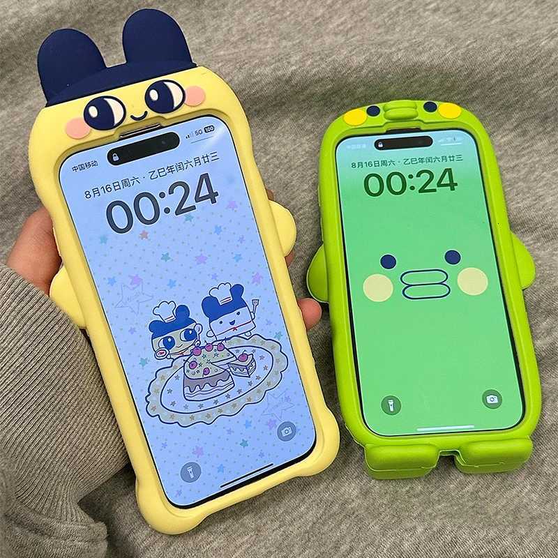 Cute Tamagotchi Cartoon 3D Anti Fall Case for iPhone 17 Air 16 15 14 13 Pro Max Washable Dustproof Liquid Silicone Soft Cover C260314