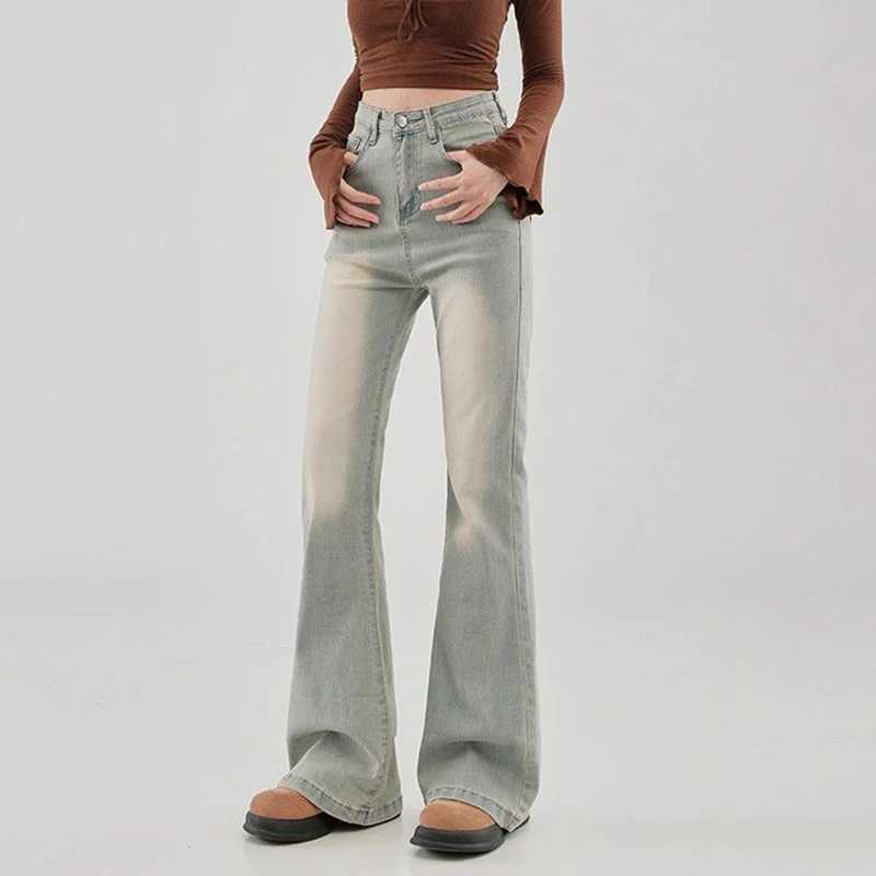 2026 Lady High Waist Thin Flared Jeans s Comfortable Straight Leg Denim Trousers Women Fashion Solid Casual Pants M260317