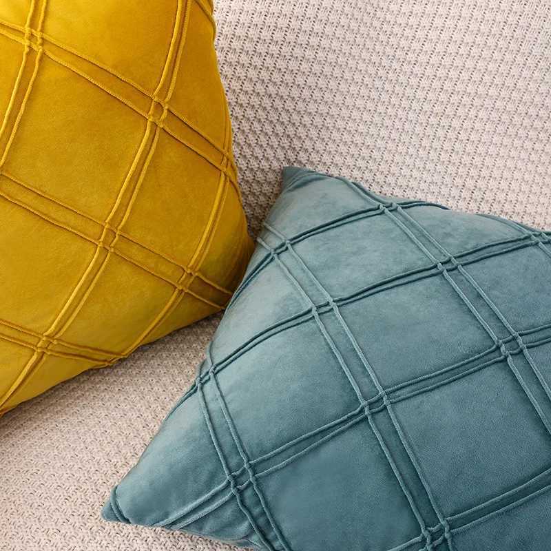 1/2pcs Classic Velvet Blue Couch Throw Pillow Covers 45x45cm Square Cushion Cases for Farmhouse Home Decor Gift D260317