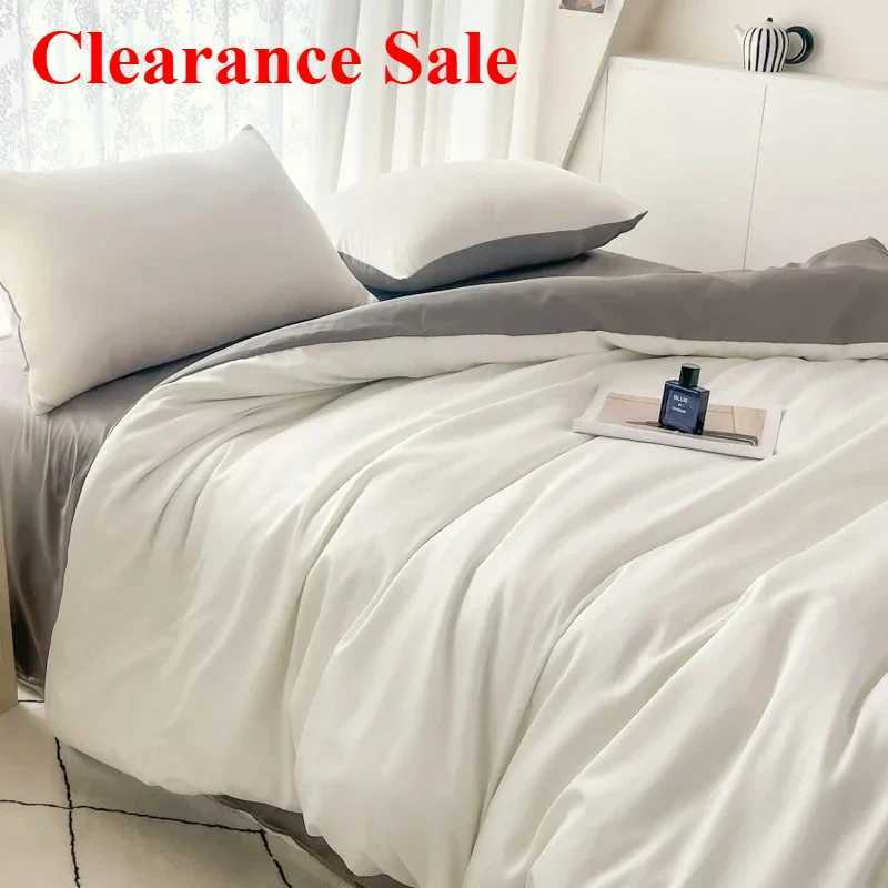 2025 Summer Cool Ice Silk Solid Color Duvet Cover Size Twin/Full/Queen/King D260317