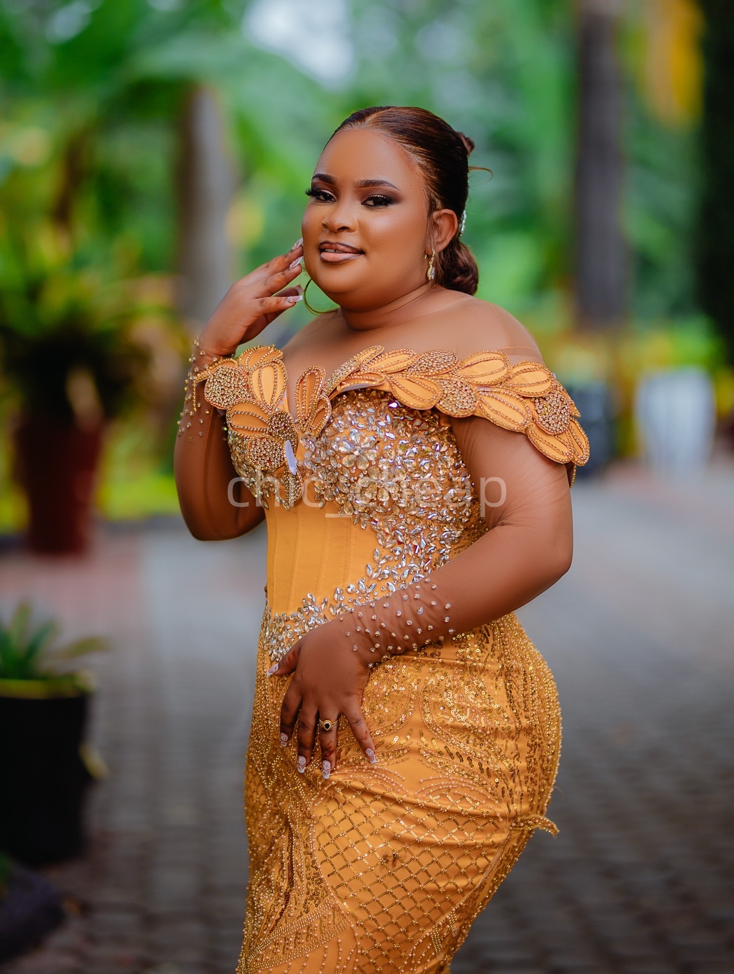 2K26 Gold Prom Dress 2026 Mermaid Prom Dress Florals Crystals Sheer Neck Sequined Evening Dresses Birthday Party Formal Receiption Gowns Dresses ZJ064