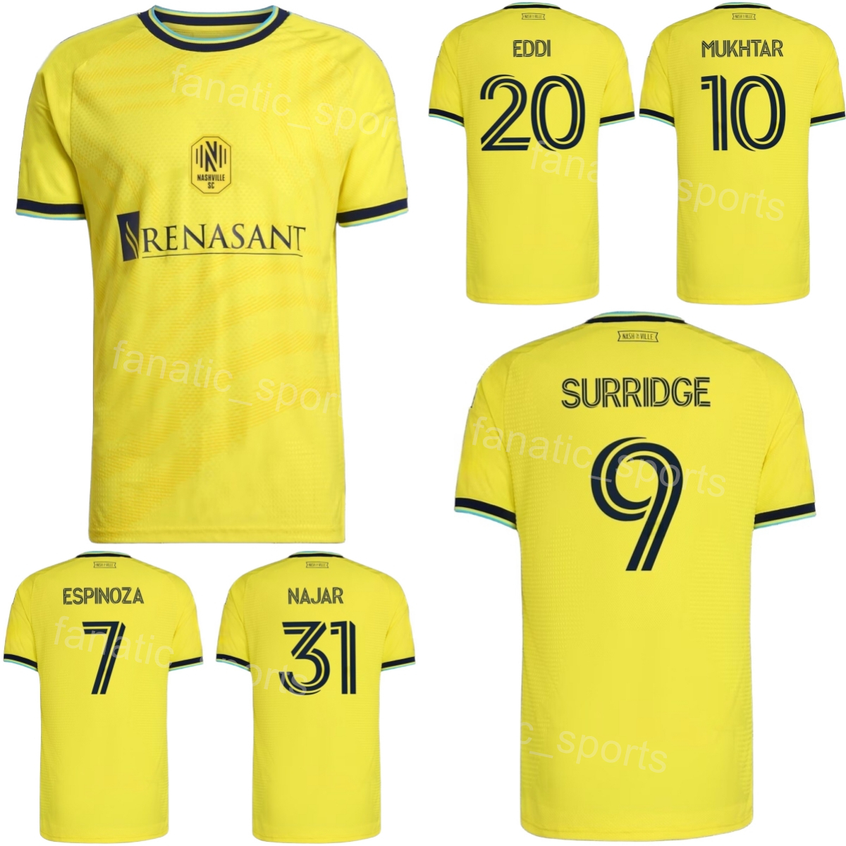 Club Nashville SC 2026 Soccer 9 Sam Surridge Jerseys Men 8 Patrick Yazbek 99 Brian Schwake 10 Hany Mukhtar 7 Cristian Espinoza 41 Warren Madrigal Football Shirt Kit