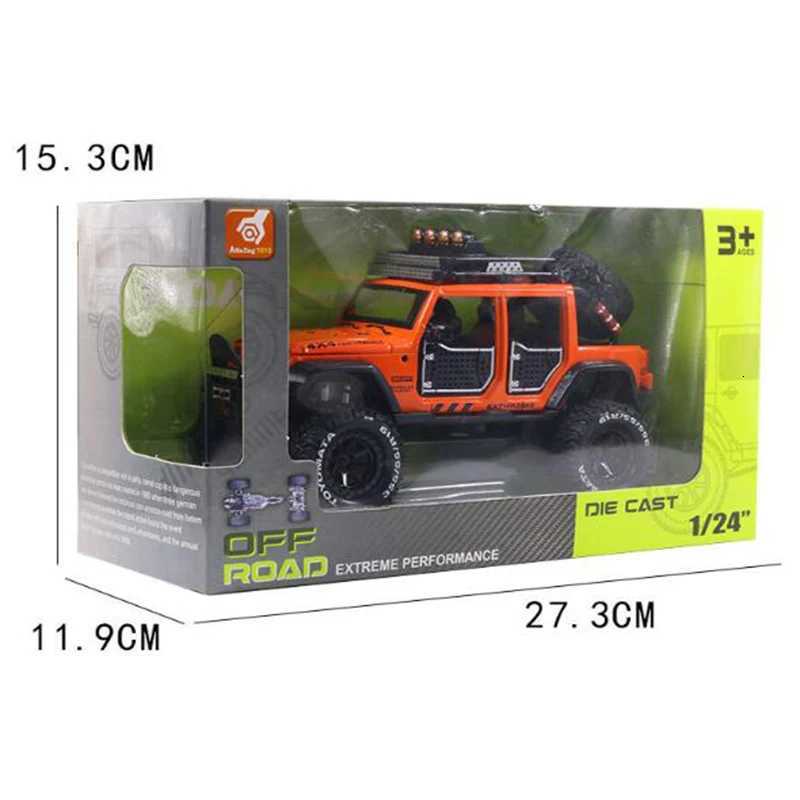 1 24 simulation alloy toy off-road model car with sound effects and light children toy rebound model car ornament holiday gift Y260316