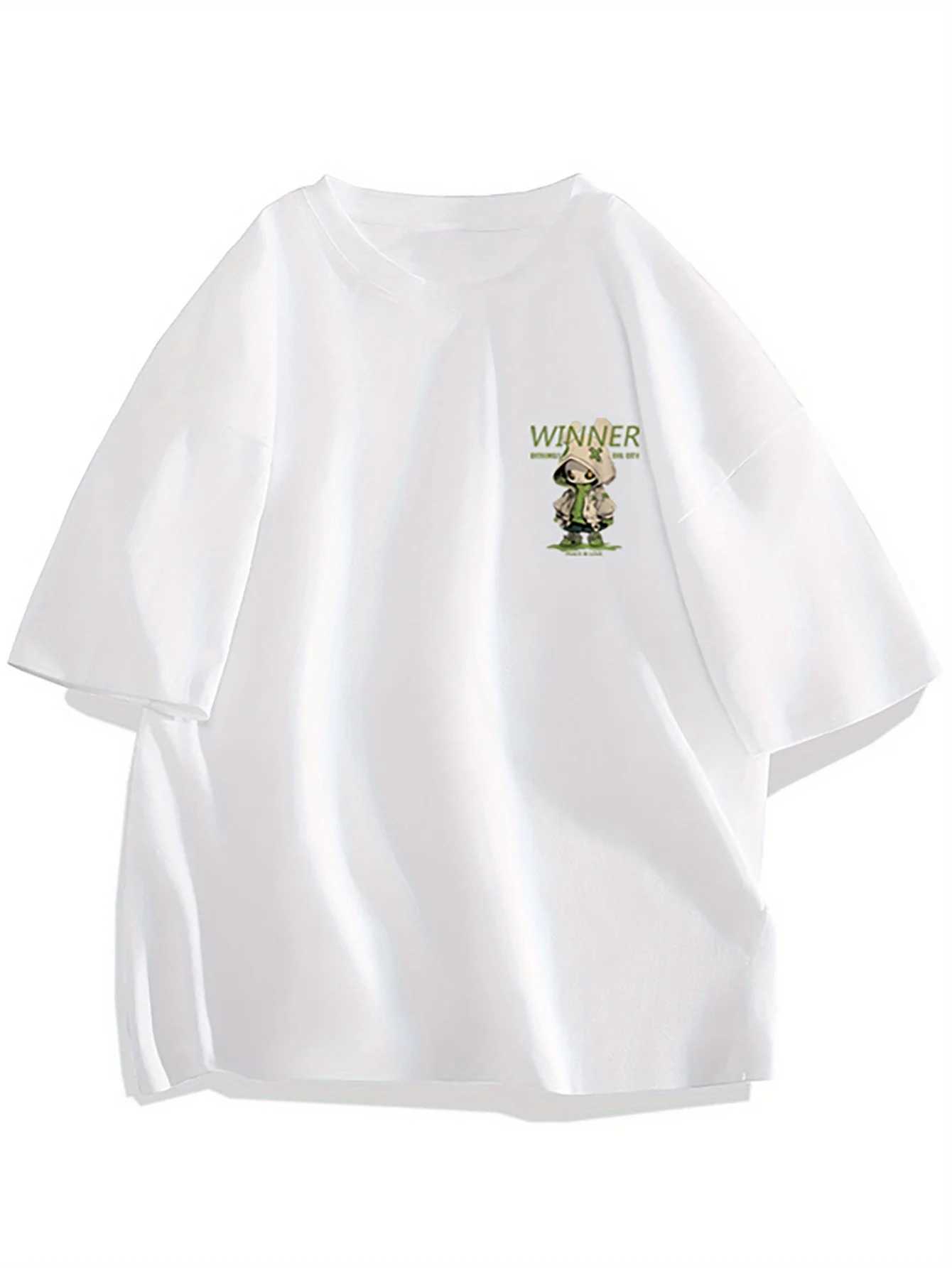 Men New Summer Plain-colored Short Sleeved T-shirt Fashionable and Trendy with A Loose Fit Perfect for Daily Wear in Summer M260317