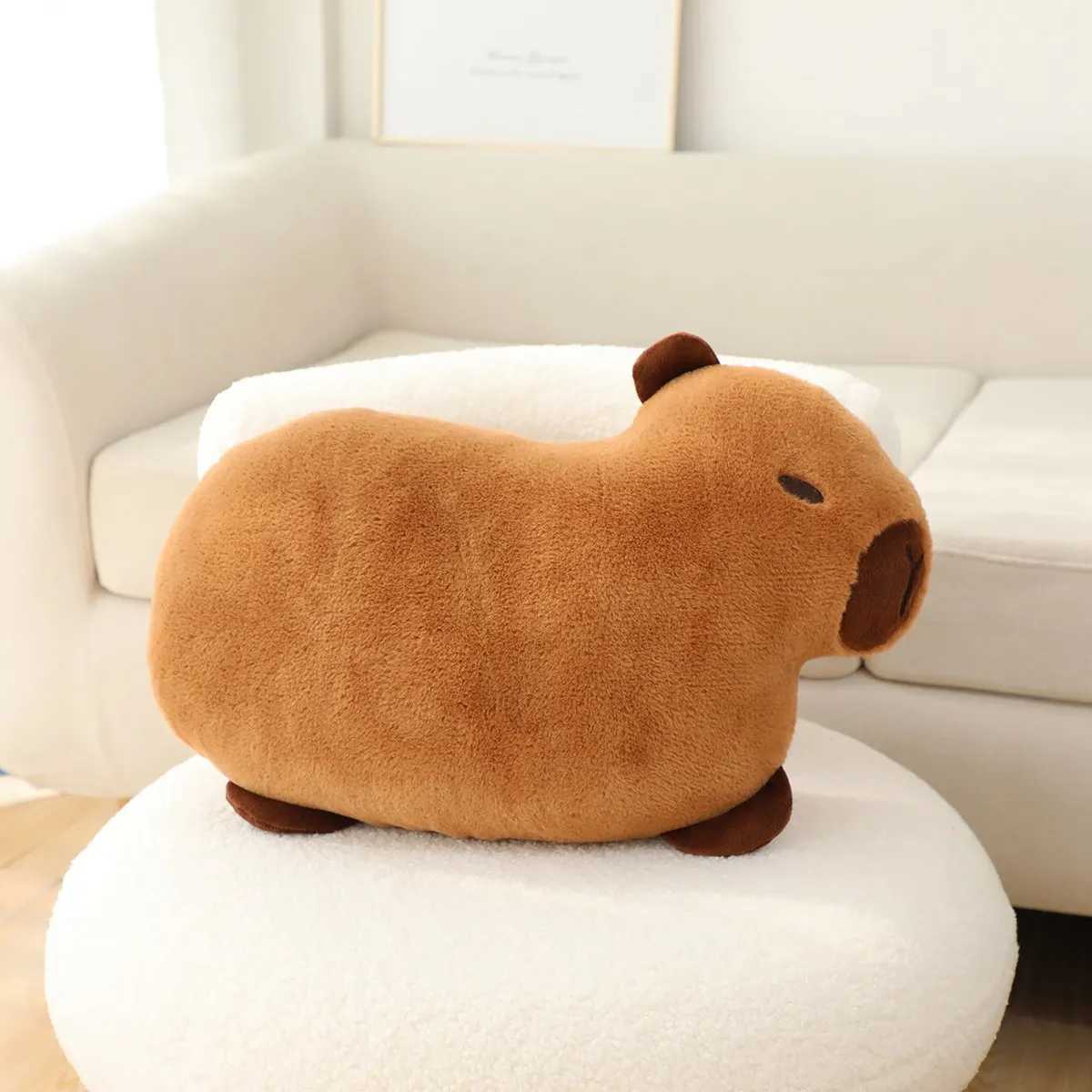 48X 28cm Creative Pillow Capybara Home Cushion Sofa Living Room Decorative Mat Office Waist Pillow D260317