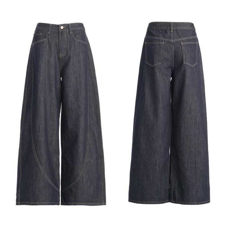 2026 Women Retro Designer Loose Jeans s Fashion High Waist Straight Leg Pants Female Solid Casual Denim Trousers M260317