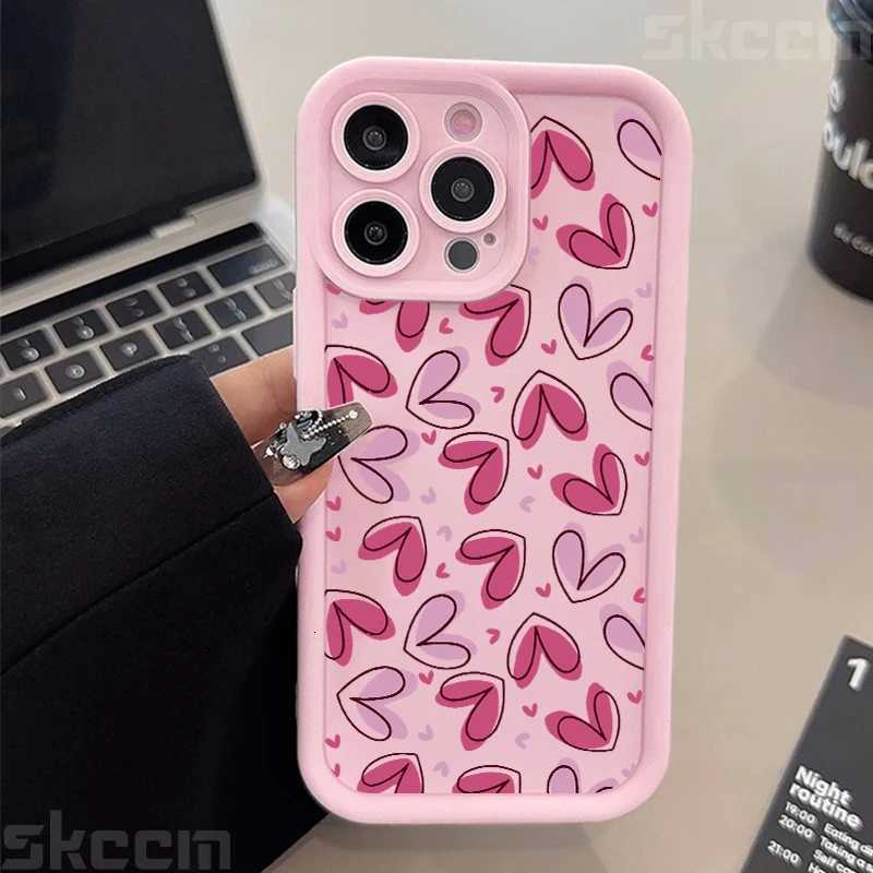 Cute Colorf Love Silicone Phone Case For iPhone 11 12 13 14 15 16 Pro Max XS X XR 7 8 Plus 16E Soft Cover C260314