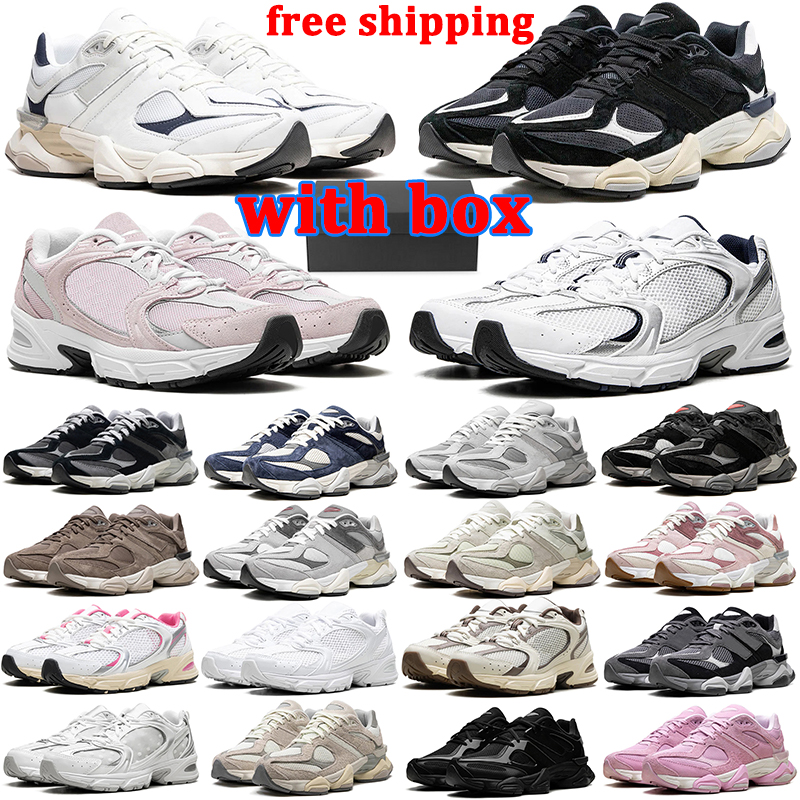 Free shipping with box men women running shoes breathable mesh patchwork trainers stylish grey black white pink brown sneakers