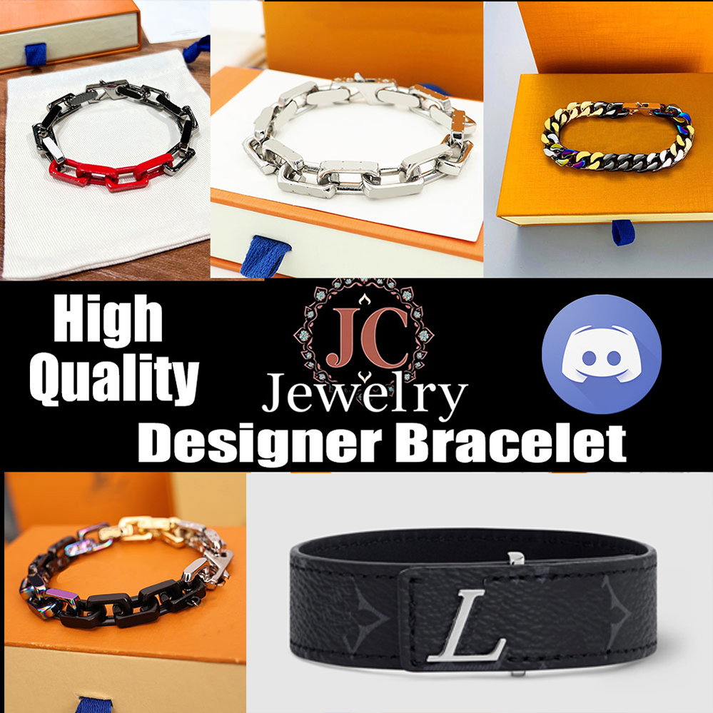 LKSS JC Jewelry High Qaulity Designer Bracelet (with box) Men and women Luxury Cuban Bracelet, Outdoor Niche Geometric Hip-hop Bracelet, Long Collarbone Chain