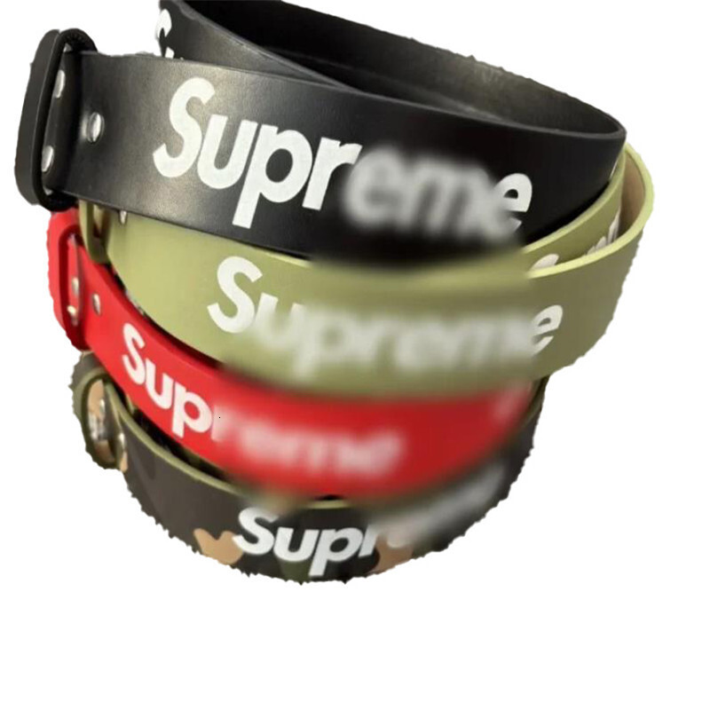Fashion Belts High Mens Leather Supremely Street Belt Microfiber Belt Letter Printed Metal Buckle Designer Fashion Accessories