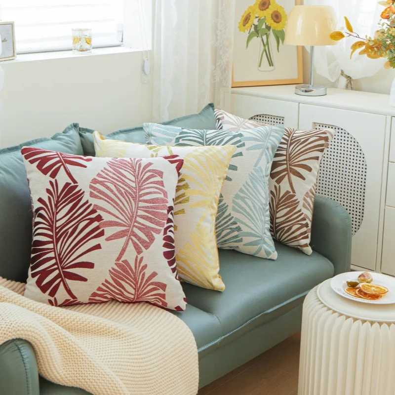 Palm trees Throw Pillow 18x18 Inch 1 Pc Linen Decorative Cushion Washable Invisible Zipper Durable for Home Sofa Bed D260317