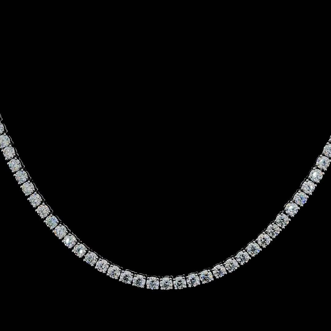 TASNIM JEWELLERY 925 Sterling Silver IGI Certified Christian Cross Shape Hiphop Style Moissanite Tennis Necklace Chain Unisex