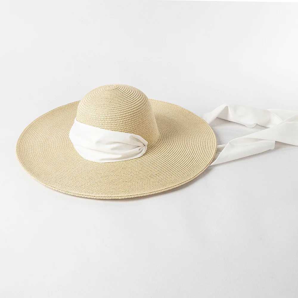 USPOP New Fashion Casual Wide Strap Dome Straw Hat for Women Wide Brim Beach Hat H260317 - view 5