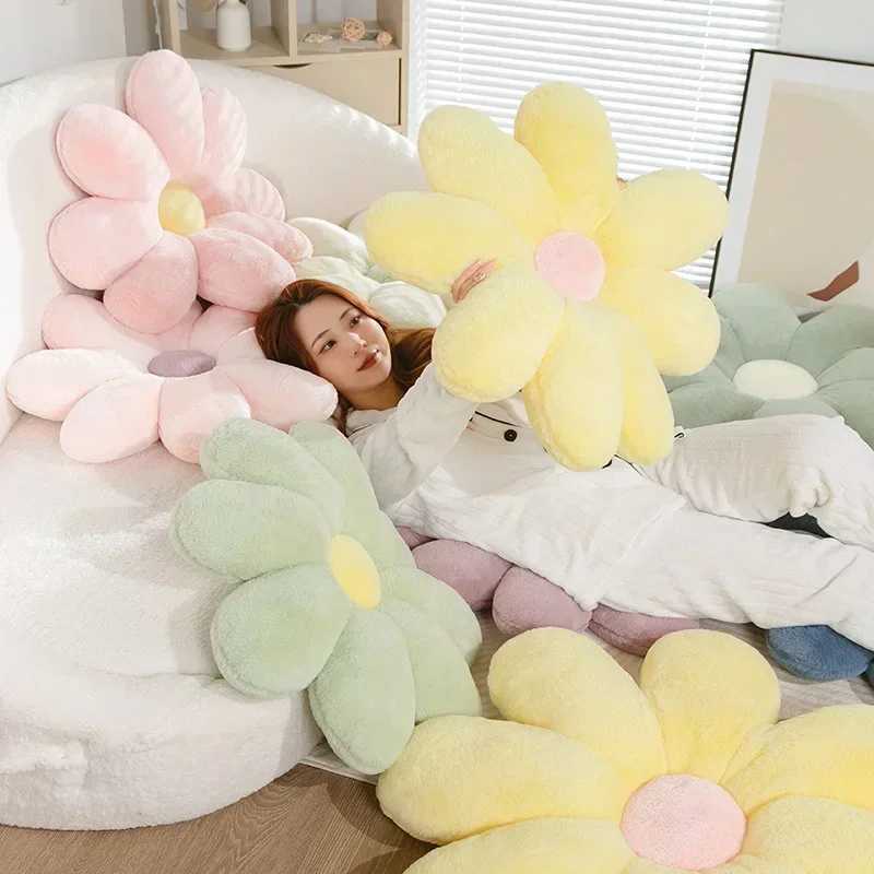 60CM 8-petal Chrysanthemum Pillow Bed Head Flower Petal Shaped Cushion Chair Sofa Cushion Cute Pillow Floor Cushion D260317
