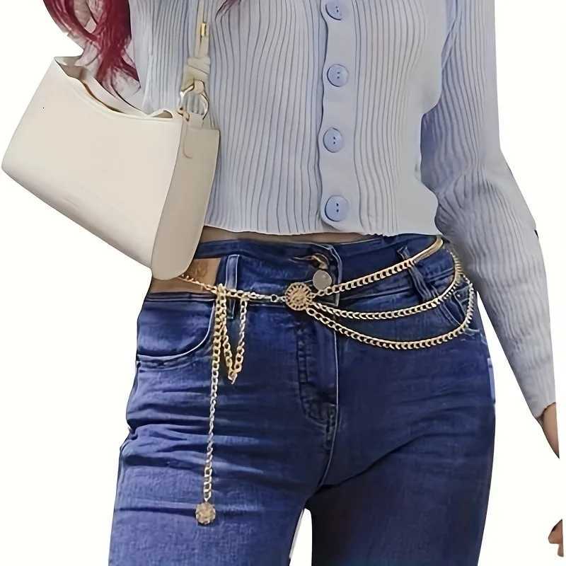 Retro Ethnic Style Body Chain Personalized Sunflower Waist Chain Accessory with Asymmetrical Design H260316 - view 5