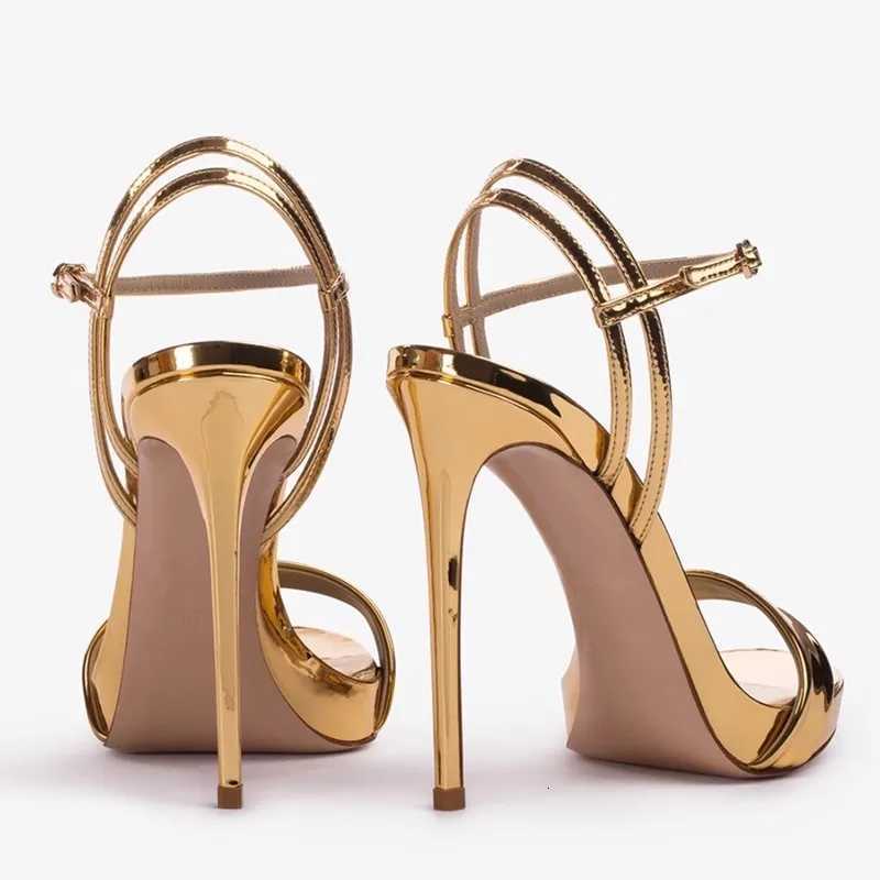 Super High Heel Sandals For Summer Sexy Style Slingback Banquet Womens Stiletto Shoes Peep Toe Plus Size 34-45 Dance Shoes New K260317