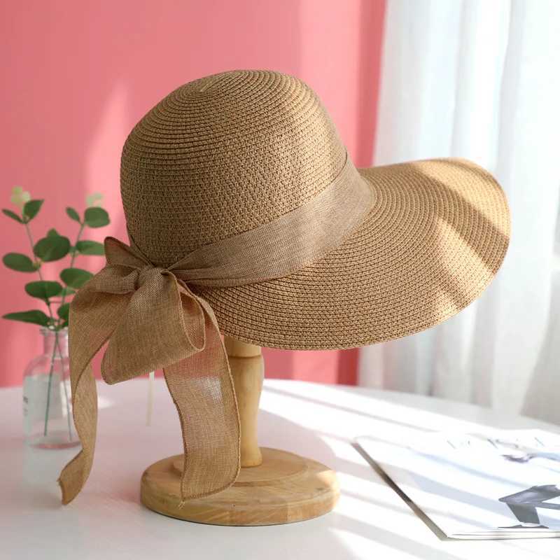 Bohemian Style Summer Sun Hat For Women Sun Protection Beach Straw Fisherman Cap Fashion Big bowkont Lace Visor H260317 - view 6