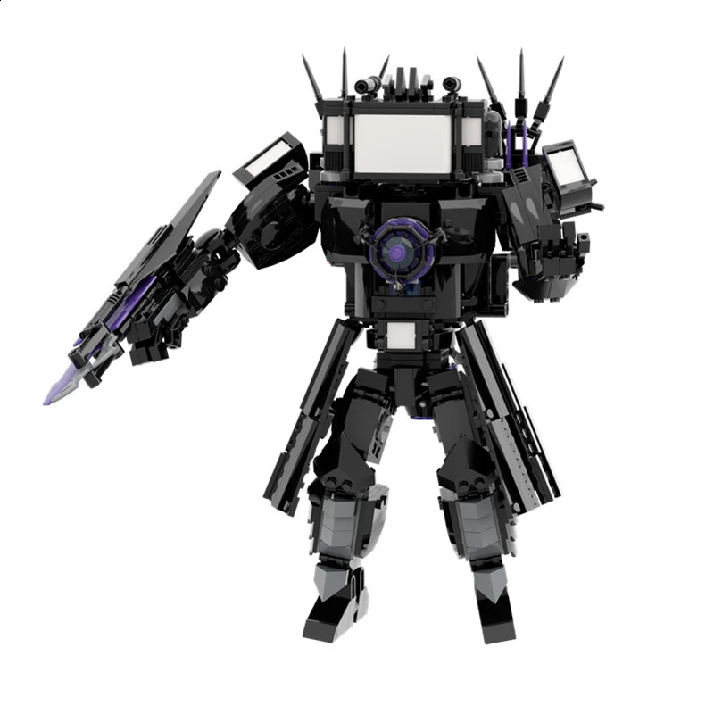 835pcsset Skibidi Toilet Giant Version Upgraded Titan TV Man Building Blocks DIY Assembled Bricks Toys For Boys Christmas Gifts 260317