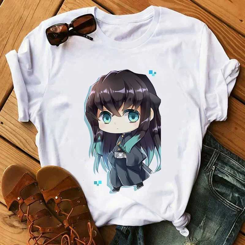Kimetsu No Yaiba Kamado Nezuko Graphic Print T-shirt Women Harajuku Aesthetic White Tops Tshirt 2021 Japan Style Female T Shirt M260317