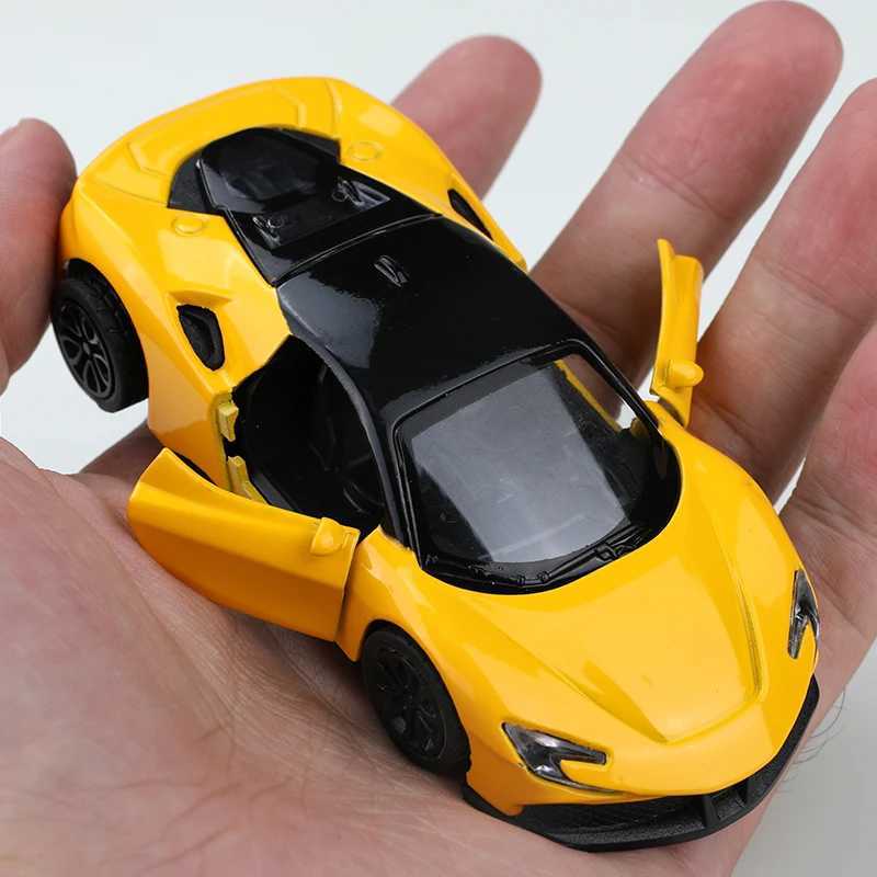 Bagged 143 die-cast metal car imitation SF90 pullback racing car alloy car model three doors that can be opened boys toy D260317
