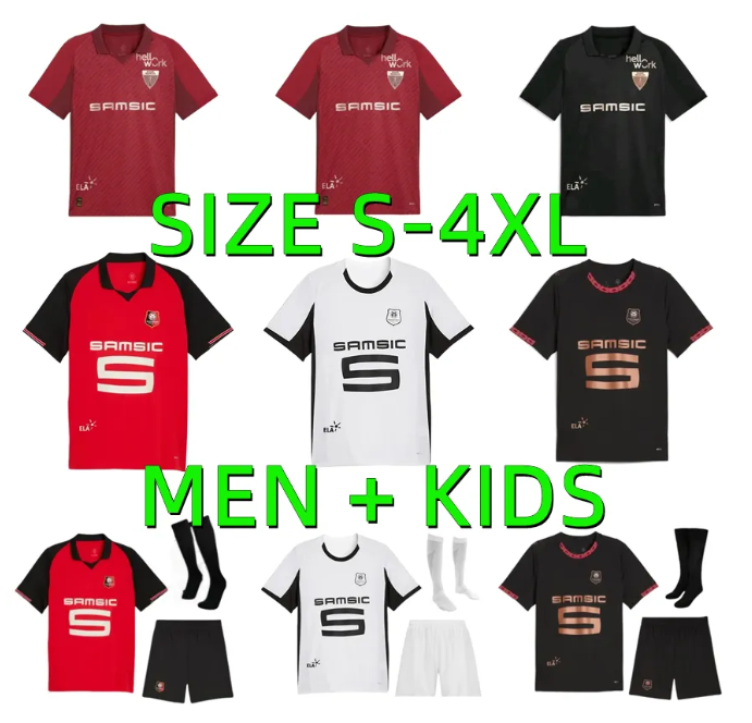 Rennes 25 26 Stade Rennais soccer Jerseys TERRIER BOURIGEAUD LEPAUL BLAS EMBOLO CAMAVINGA BOUDLAL 2025 2026 CAMARA men kids kit football shirts Player version