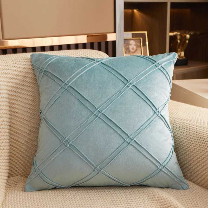 1/2pcs Classic Velvet Blue Couch Throw Pillow Covers 45x45cm Square Cushion Cases for Farmhouse Home Decor Gift D260317