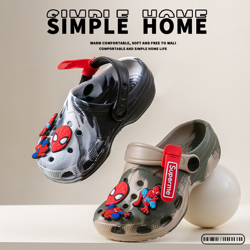 kids clogs boys slippers kids anti-slip slippers eva waterproof clogs cartoon clogs beach sandals for kids shower slippers for boys lightweight kids s