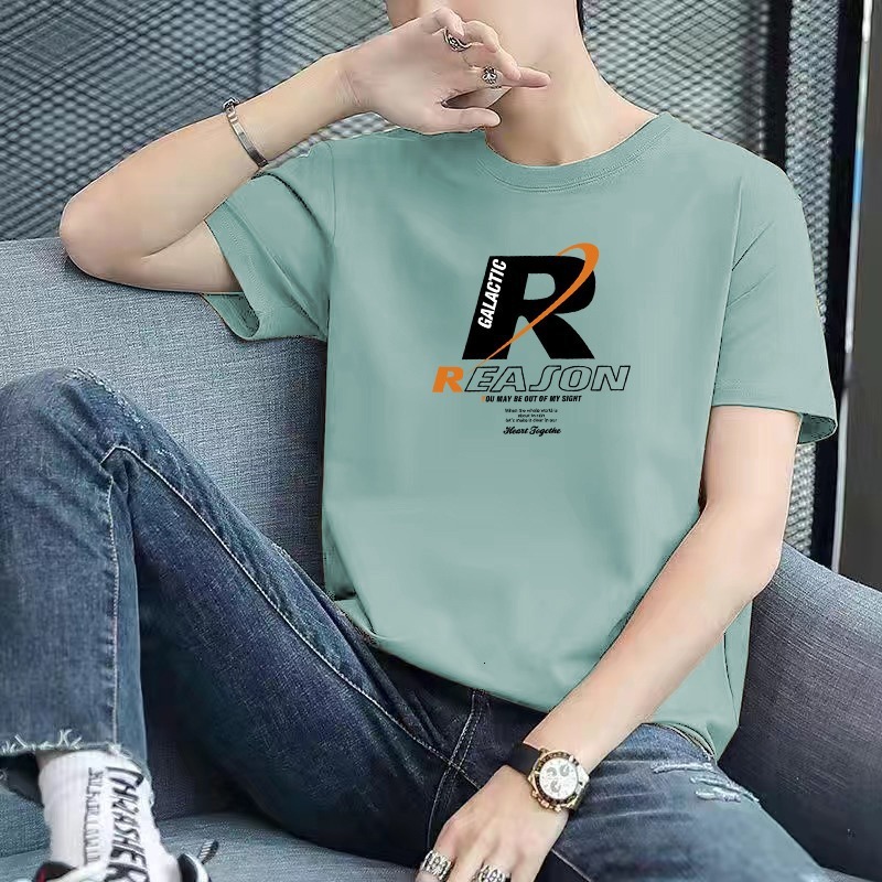 Short Sleeve T-shirt Men's Summer New Designer T-shirt Trendy Brand Fashion Five-quarter Sleeve T-shirt Pure Designer Polo Hoodie Cotton Base Shirt Top