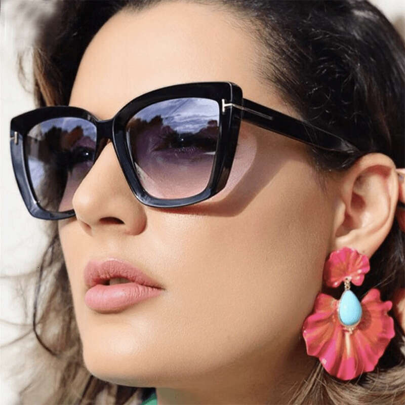 Square T-Frame New Fashion European And American Casual Simple High-End Show Sunglasses Chunjinqiuli