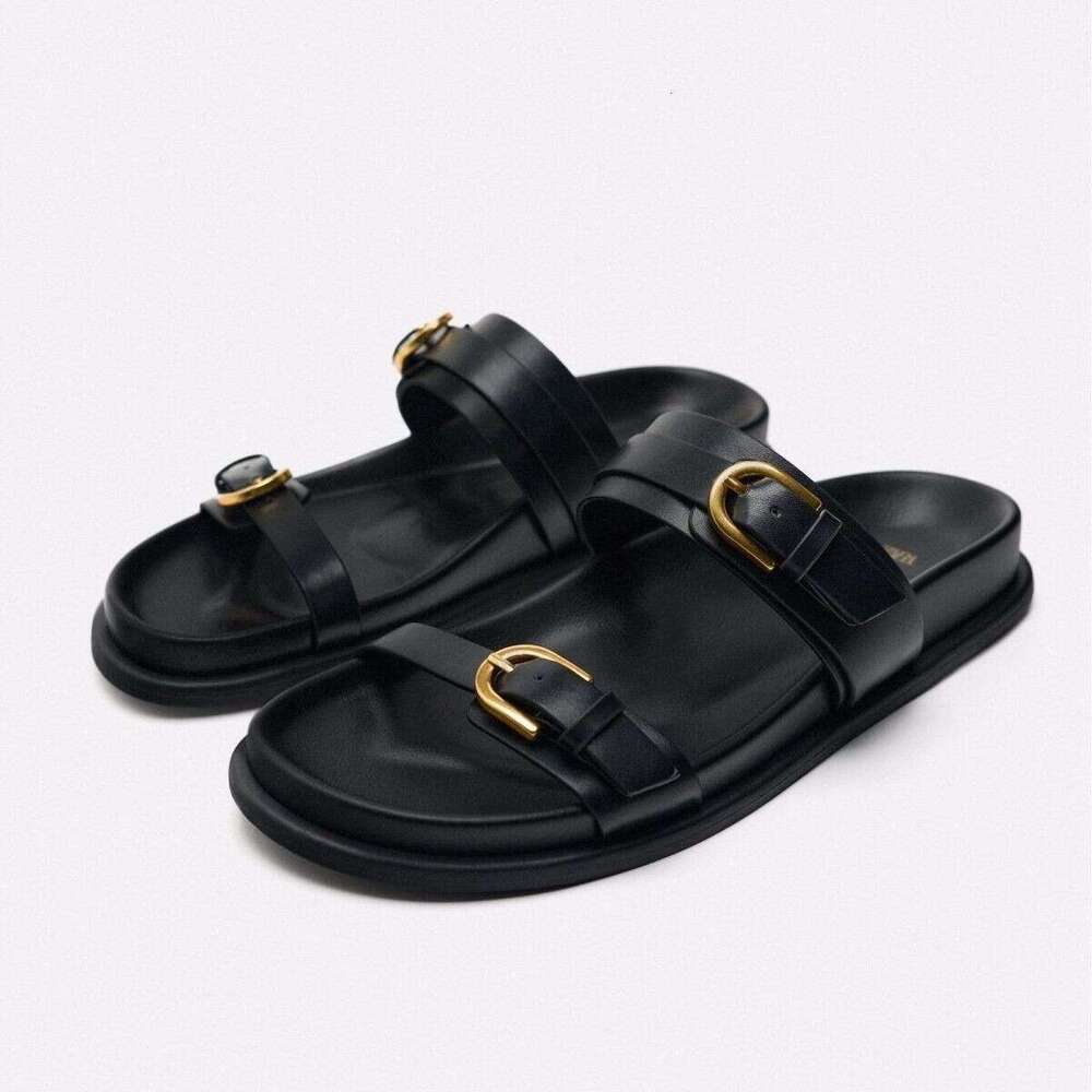 Plus-size Thick-soled Sandals For Women, 25 New Models, European American Style With Buckle Straps, Fashionable And Versatile Women's Shoes In Free Shipping