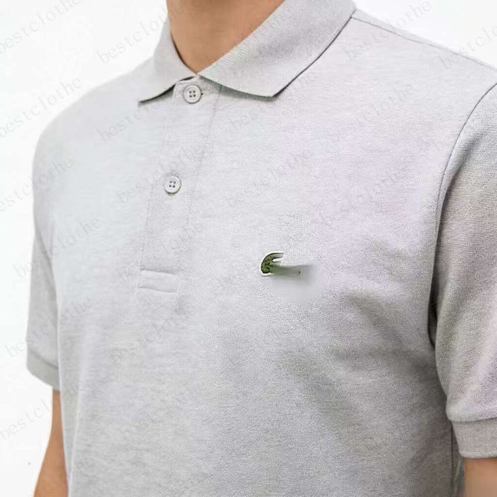 Lacostly Tee Designer Animal Print Tops Crocodile Embroidery Polos Shirts Summer Luxury Men Short Sleeve Mens Brand Polo Shirt 5c9