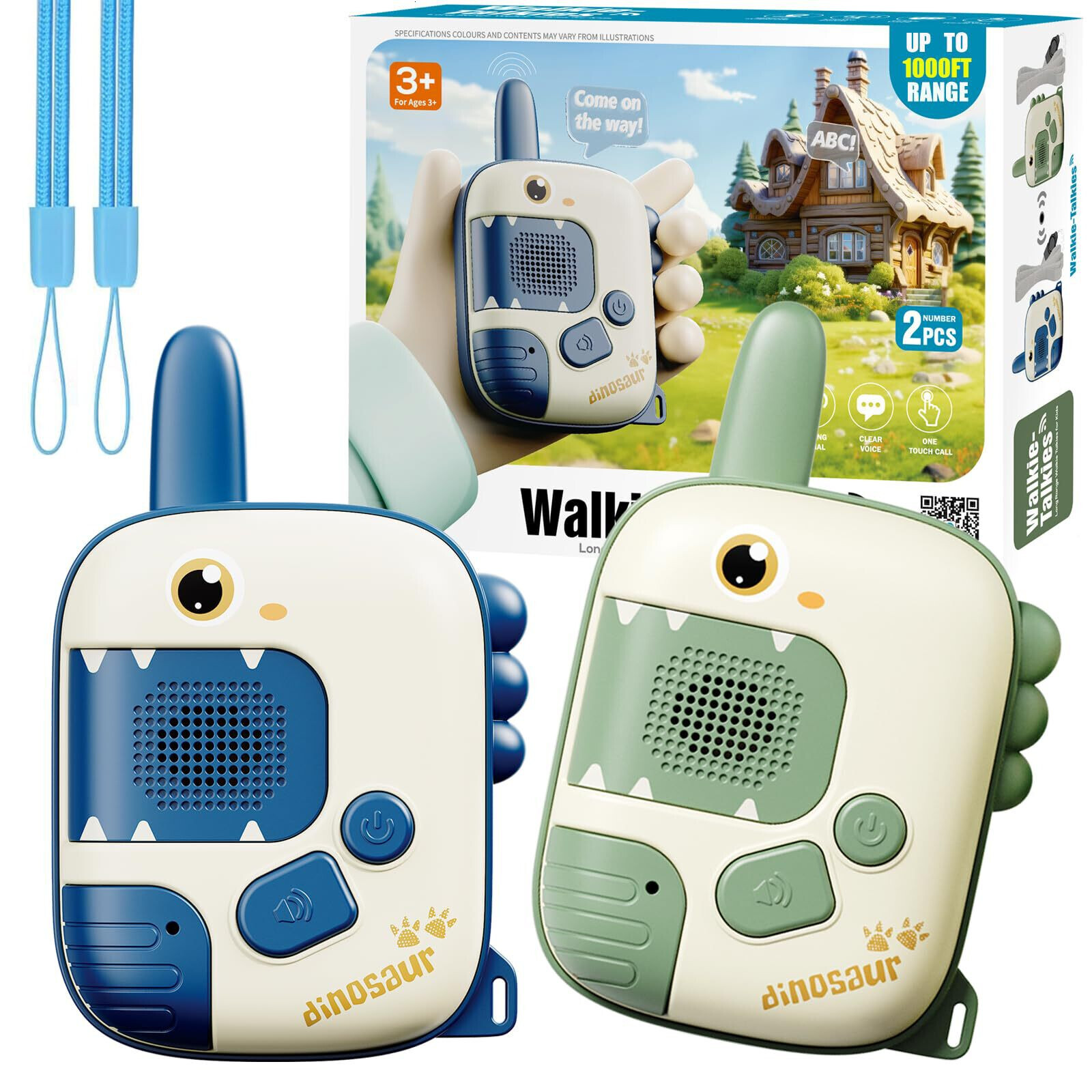 Dinosaur children's walkie talkie toy, long-distance 300 meters, male and female birthday gifts, parent-child interactive toy