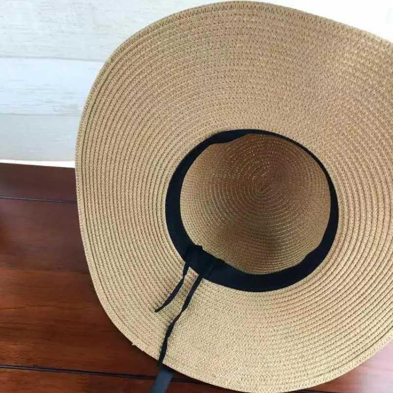 COKK Women Summer Hat Straw Sun Hat Beach UV Protect Travel Cap Lady Cap Female Simple Foldable Wide Brim Floppy Girls Beach Hat H260317 - view 6