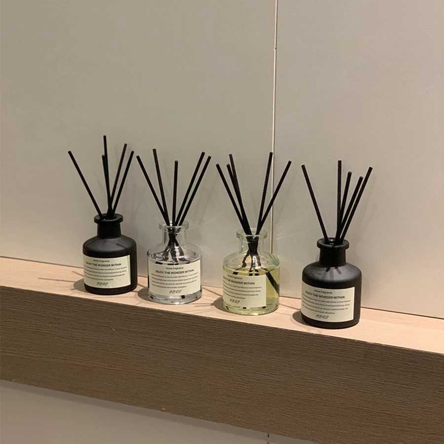 Aromatherapy Essential Oil Flameless Home Fragrance Oil with Reed Diffuser Sticks Home Room Air Freshener Decor Gardenia 50ml D260317