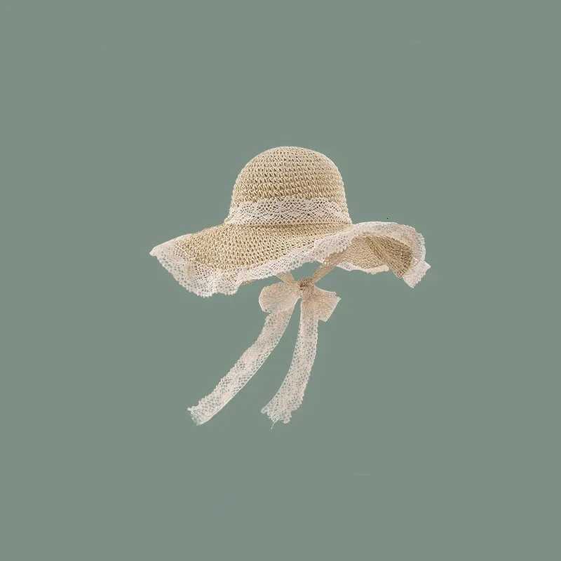 New womens sun hat Wide along the beach hat Womens summer straw hat folding sun hat head Womens beach UV protection hat H2603171 - view 7