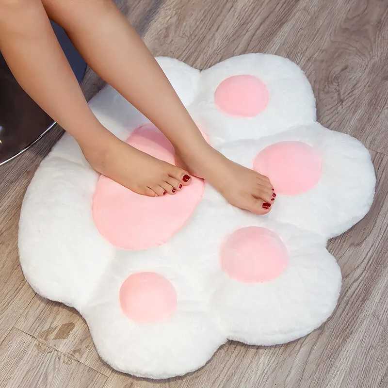 7060cm Kawaii Cat Paw Plush Toys Cute Soft Stuffed Floor Cushion Chair Sofa Butt Pad for Home Room Decoration Office Nap Dolls D260317