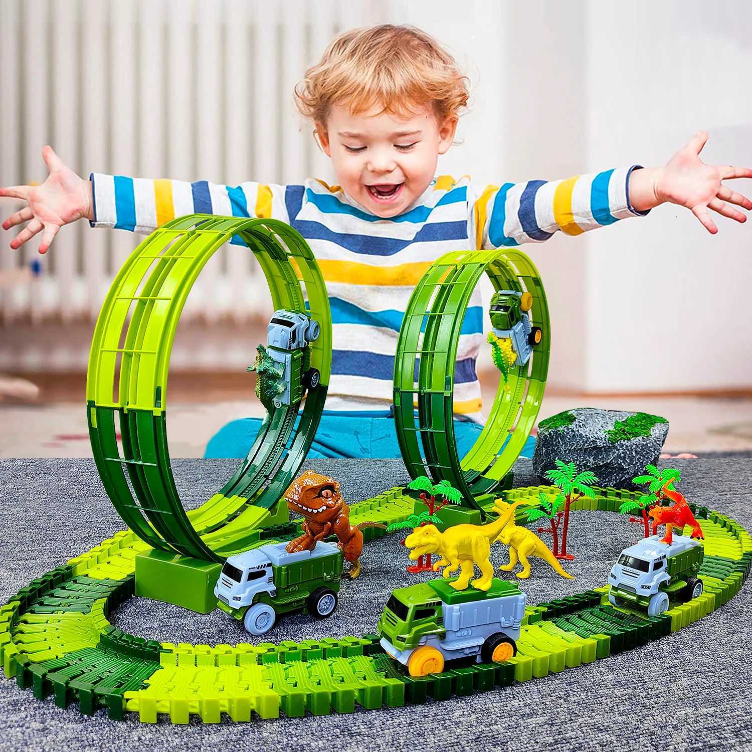 eplacement Cars for Tracks - Extra Race Car Accessories for Dinosaur Race Track Train Toy Gift - for Kids Boys and Girls Toys Y260316